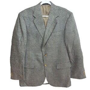 Hunt Valley Gentlemen Silk Mens 42L Blazer Sport Coat Suit Jacket Tweed 2 Button